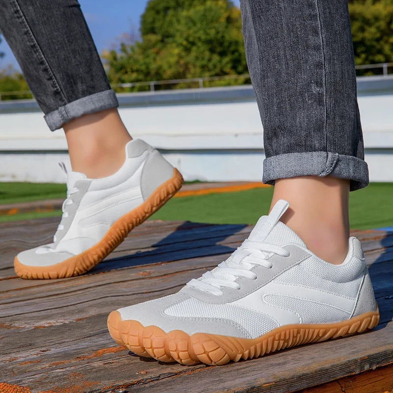 Comfortable Fashion Sneaker for Women with Lace Up Gum Sole Barefoot Toe Style