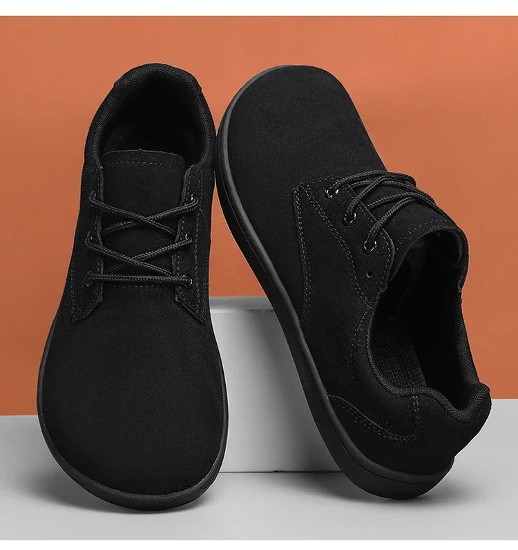 Comfortable Suede Low Top Sneaker for Women with Lace Up Round Toe Flat Sole Casual Style
