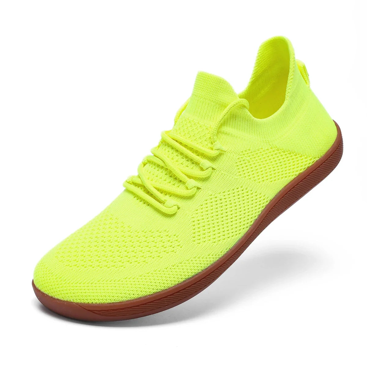 Comfortable Knit Sneaker for Women with Lace Up Sock Collar Flexible Sole Casual Style