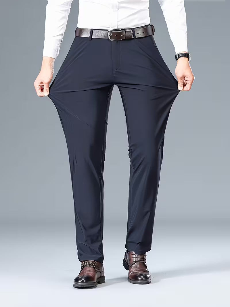 Elegant Stretch Dress Pants for Women with High Waist Slim Straight Leg Tapered Office Style