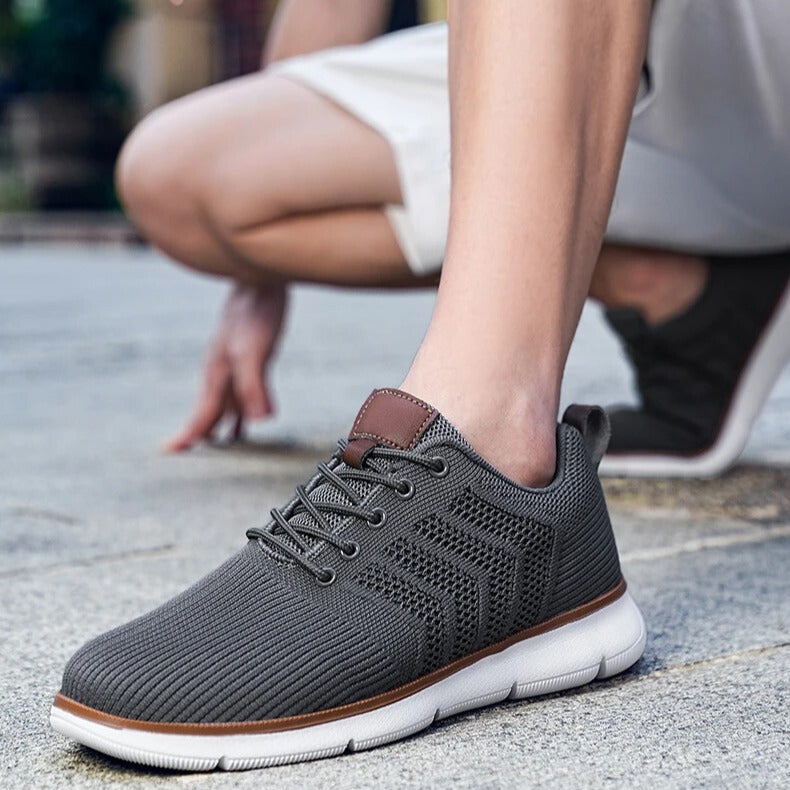 Effortless Mesh Fashion Sneaker for Women with Lace Up Breathable Lightweight Casual Style