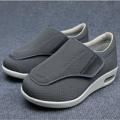 Comfortable Knit Slip-On Sneaker for Women with Adjustable Strap Wide Fit Cushioned Sole Casual Style