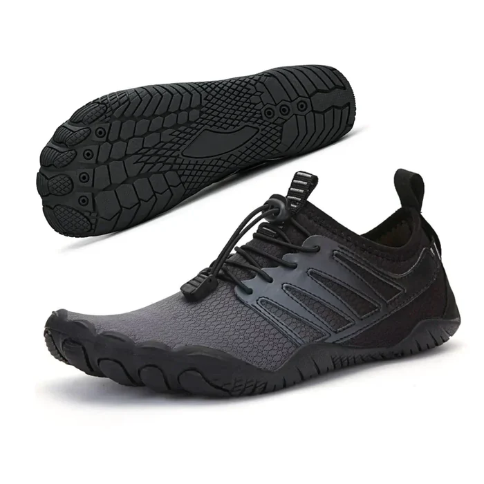 Comfortable Quick Dry Water Shoes for Women with Lace Up Toggle Wide Toe Barefoot Sole Style