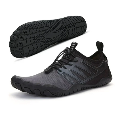 Comfortable Quick Dry Water Shoes for Women with Lace Up Toggle Wide Toe Barefoot Sole Style