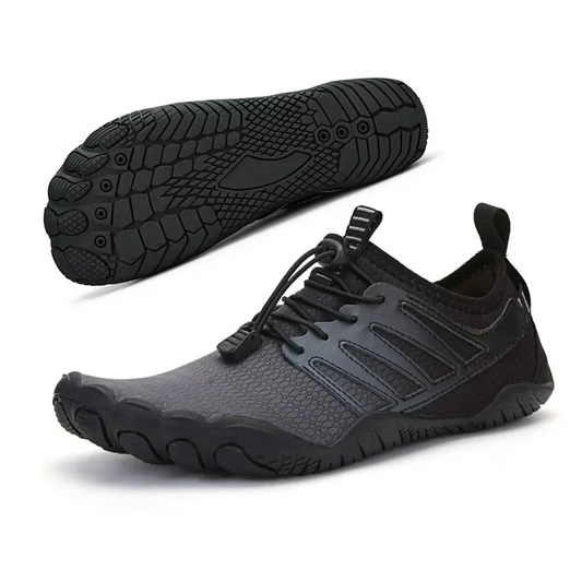Comfortable Quick Dry Water Shoes for Women with Lace Up Toggle Wide Toe Barefoot Sole Style