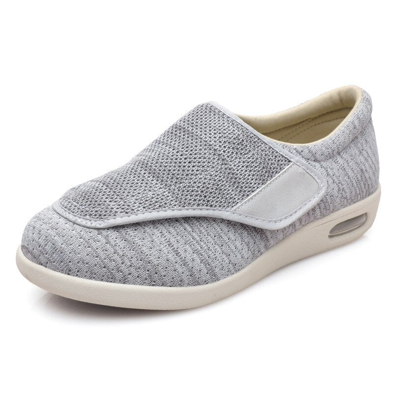 Comfortable Knit Slip-On Sneaker for Women with Adjustable Strap Wide Fit Cushioned Sole Casual Style