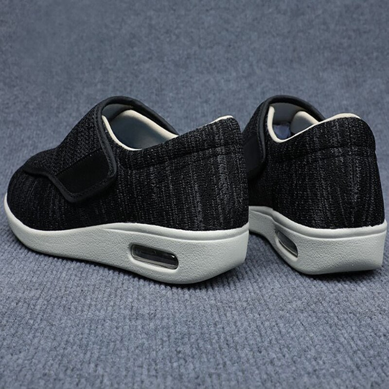 Comfortable Knit Slip-On Sneaker for Women with Adjustable Strap Wide Fit Cushioned Sole Casual Style