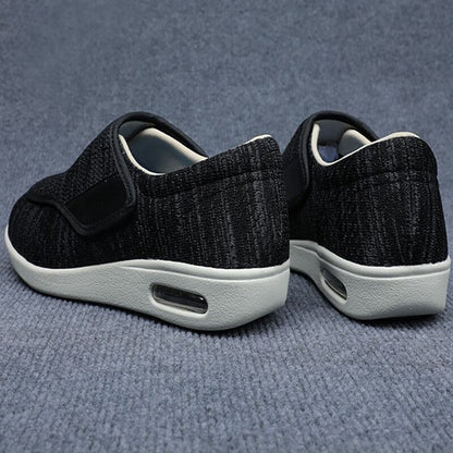 Comfortable Knit Slip-On Sneaker for Women with Adjustable Strap Wide Fit Cushioned Sole Casual Style