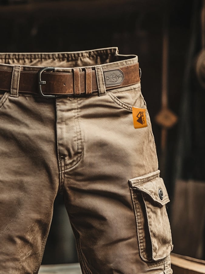 Effortless Cotton Cargo Shorts for Women with Belted Waist Flap Pocket Relaxed Casual Style