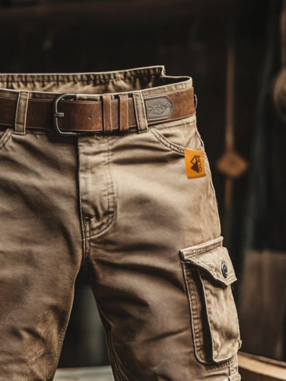 Effortless Cotton Cargo Shorts for Women with Belted Waist Flap Pocket Relaxed Casual Style