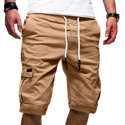 Effortless Cotton Cargo Shorts for Women with Drawstring Waist Multi Pocket Cuffed Hem Casual Style
