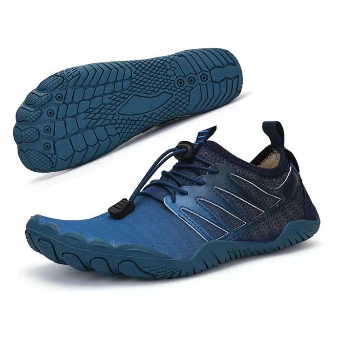 Comfortable Quick Dry Water Shoes for Women with Lace Up Toggle Wide Toe Barefoot Sole Style
