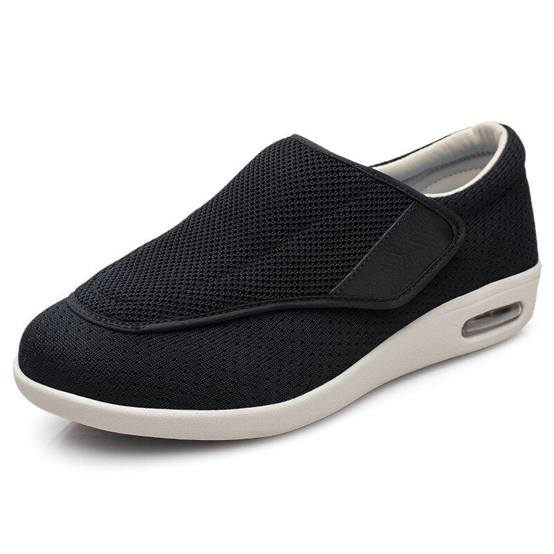 Comfortable Knit Slip-On Sneaker for Women with Adjustable Strap Wide Fit Cushioned Sole Casual Style