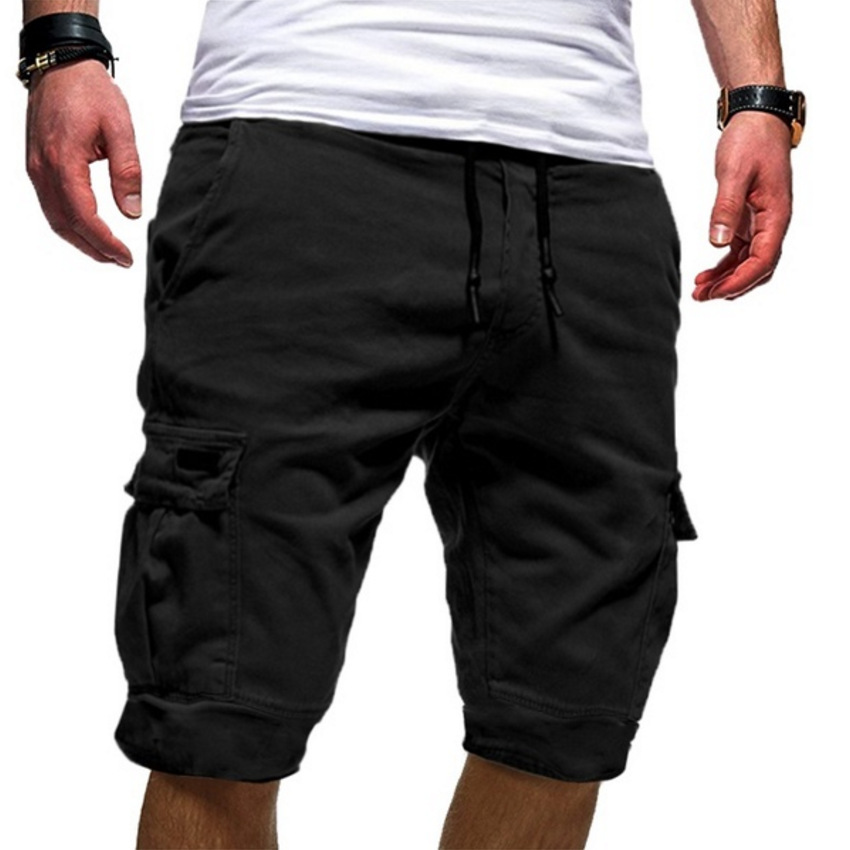 Effortless Cotton Cargo Shorts for Women with Drawstring Waist Multi Pocket Cuffed Hem Casual Style