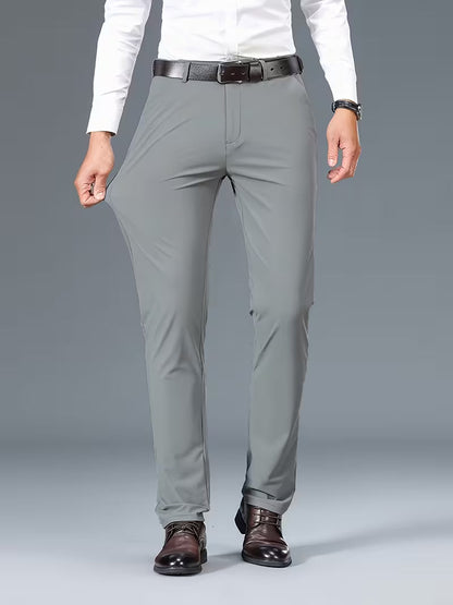 Elegant Stretch Dress Pants for Women with High Waist Slim Straight Leg Tapered Office Style