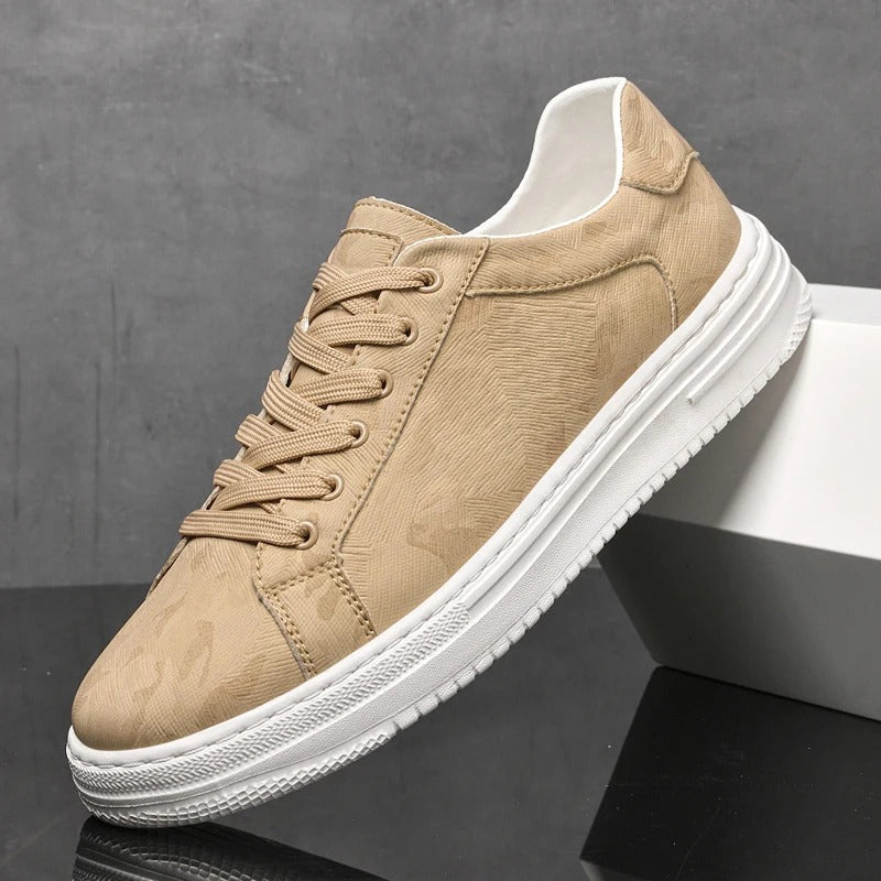Stylish Camo Print Sneakers for Women with Lace Up Low Top Contrast Sole Casual Style