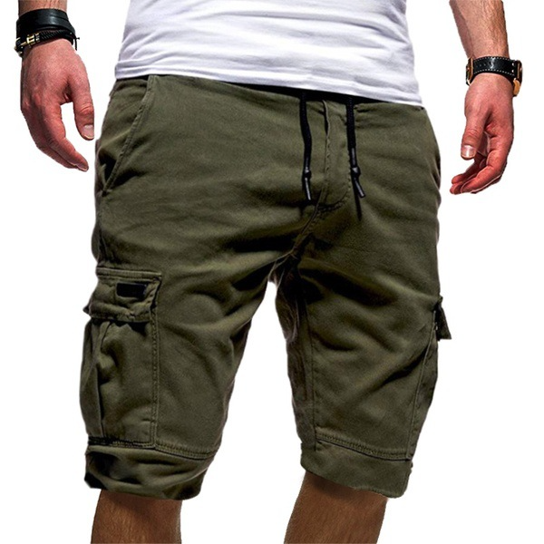 Effortless Cotton Cargo Shorts for Women with Drawstring Waist Multi Pocket Cuffed Hem Casual Style