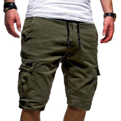 Effortless Cotton Cargo Shorts for Women with Drawstring Waist Multi Pocket Cuffed Hem Casual Style