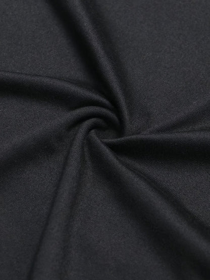 Comfortable Black Colorblock Shirt for Women with Crew Neck Raglan Sleeve Relaxed Casual Style