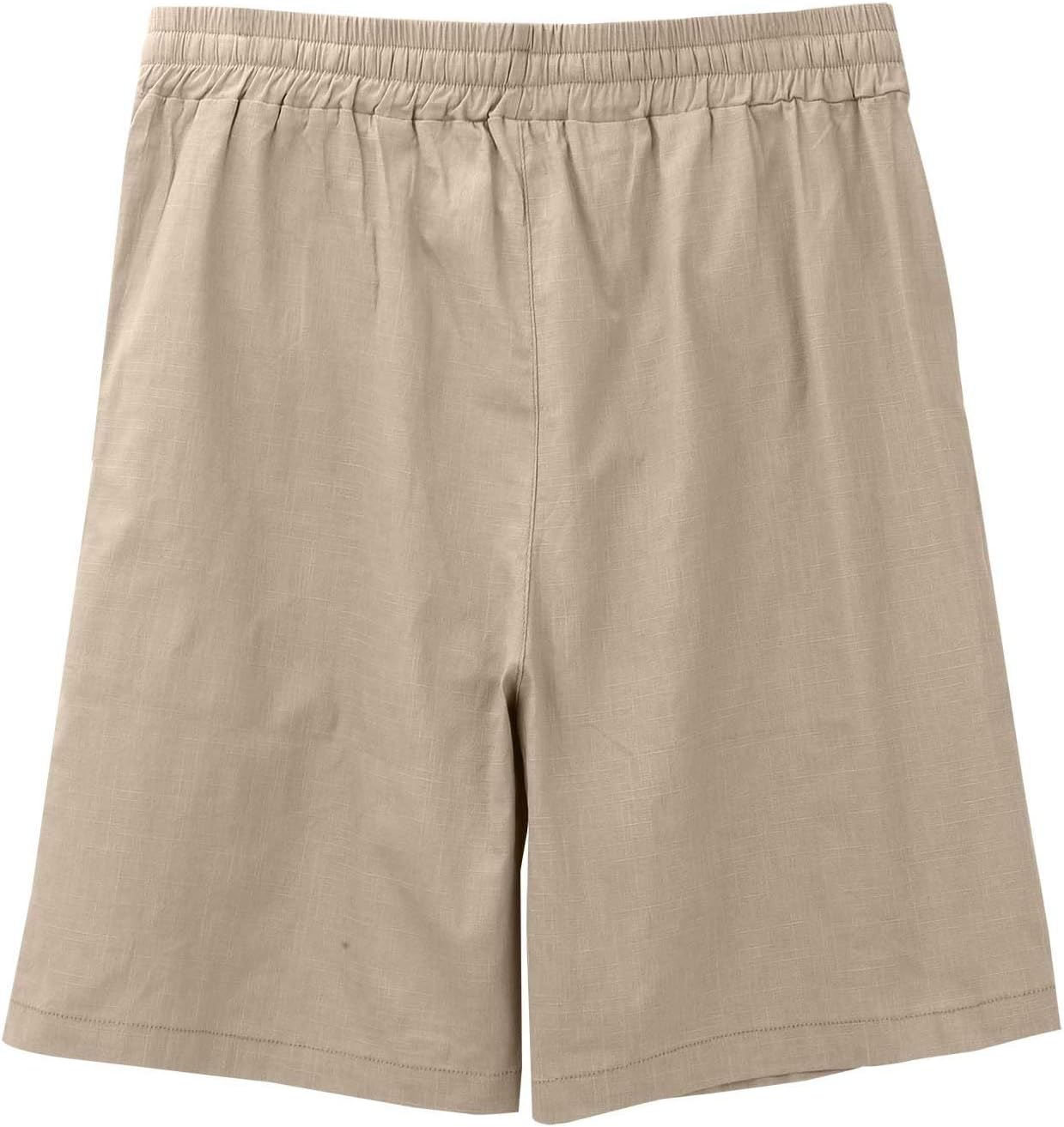 Effortless Linen Shorts for Women with Drawstring Elastic Waist Relaxed Casual Style