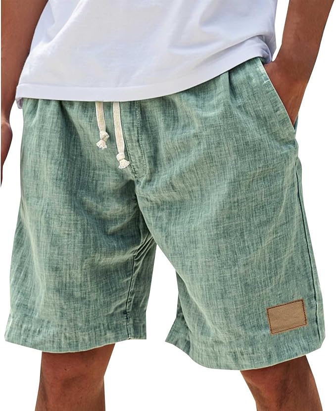 Effortless Linen Shorts for Women with Drawstring Elastic Waist Relaxed Casual Style