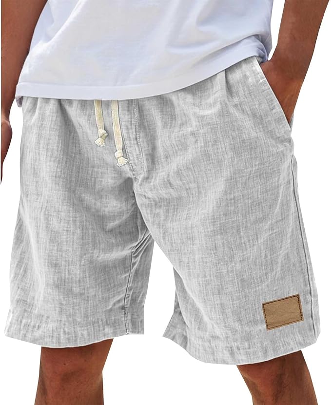 Effortless Linen Shorts for Women with Drawstring Elastic Waist Relaxed Casual Style