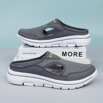 Effortless Mesh Slip-On Clog Sneaker for Women with Cutout Side Platform Sole Casual Style