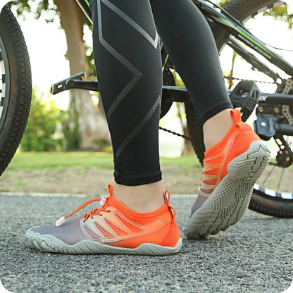 Comfortable Quick Dry Water Shoes for Women with Lace Up Toggle Wide Toe Barefoot Sole Style