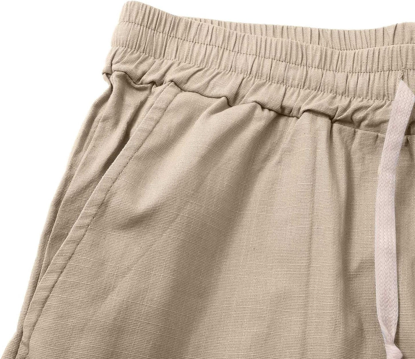 Effortless Linen Shorts for Women with Drawstring Elastic Waist Relaxed Casual Style