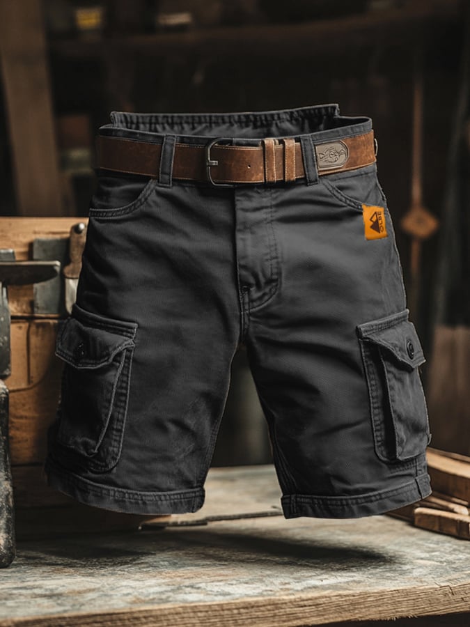 Effortless Cotton Cargo Shorts for Women with Belted Waist Flap Pocket Relaxed Casual Style