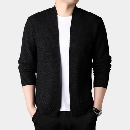 Comfortable Camel Cardigan Sweater for Women with Open Front Long Sleeve Ribbed Knit Relaxed Style