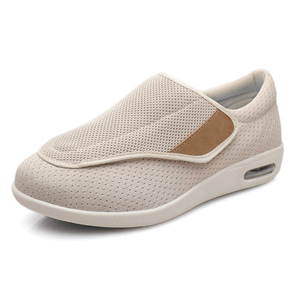 Comfortable Knit Slip-On Sneaker for Women with Adjustable Strap Wide Fit Cushioned Sole Casual Style