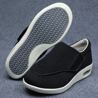 Comfortable Knit Slip-On Sneaker for Women with Adjustable Strap Wide Fit Cushioned Sole Casual Style