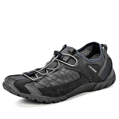 Comfortable Mesh Trail Sneaker for Women with Bungee Lace Rugged Sole Outdoor Style
