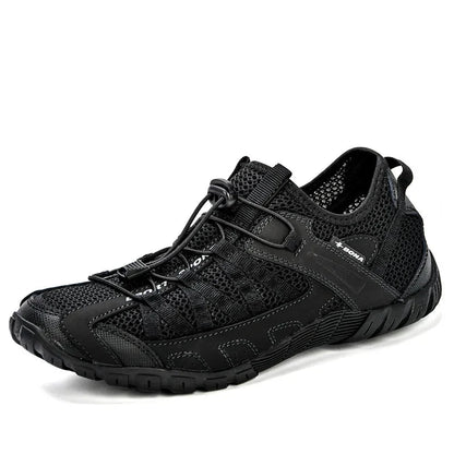 Comfortable Mesh Trail Sneaker for Women with Bungee Lace Rugged Sole Outdoor Style