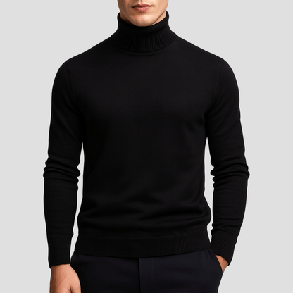 Comfortable Burgundy Turtleneck Sweater for Women with High Neck Long Sleeve Ribbed Cuff Relaxed Knit Style