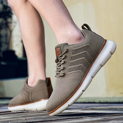 Effortless Mesh Fashion Sneaker for Women with Lace Up Breathable Lightweight Casual Style