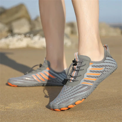 Comfortable Mesh Water Shoes for Women with Lace Up Barefoot Quick Dry Style