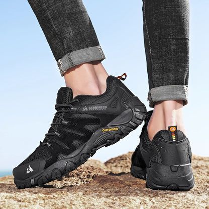 Effortless Suede Mesh Hiking Shoe for Women with Lace Up Reinforced Toe Rugged Sole Trail Style