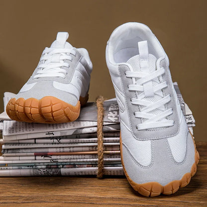 Comfortable Fashion Sneaker for Women with Lace Up Gum Sole Barefoot Toe Style