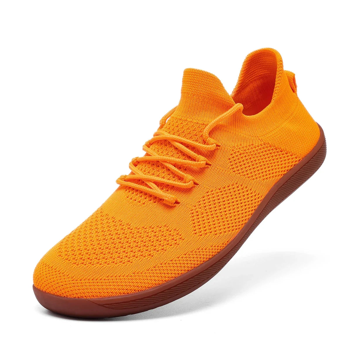 Comfortable Knit Sneaker for Women with Lace Up Sock Collar Flexible Sole Casual Style