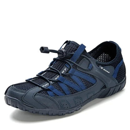 Comfortable Mesh Trail Sneaker for Women with Bungee Lace Rugged Sole Outdoor Style