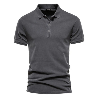 Comfortable Cotton Pique Polo Shirt for Women with Collared Short Sleeve Button Placket Relaxed Style