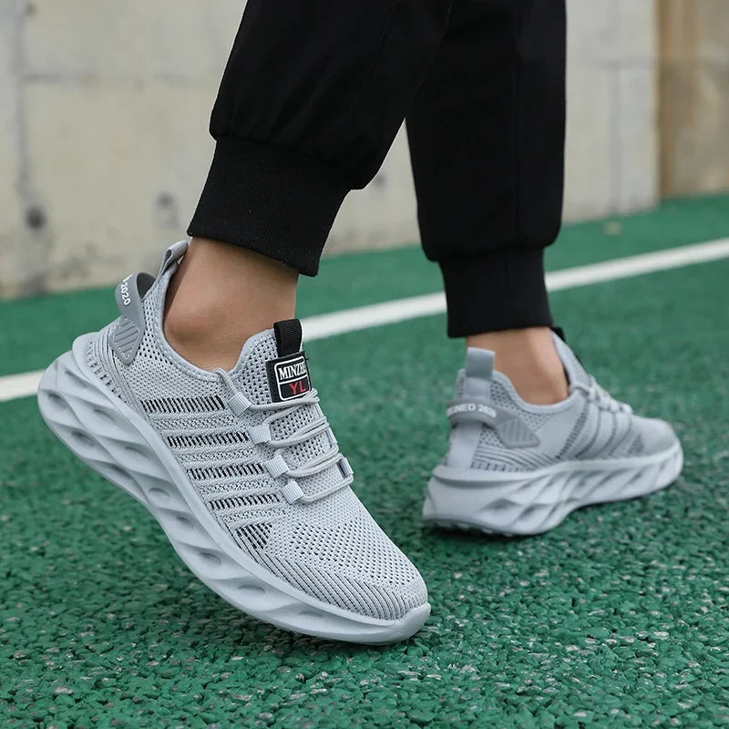 Effortless Mesh Fashion Sneaker for Women with Lace Up Chunky Sole Sporty Style