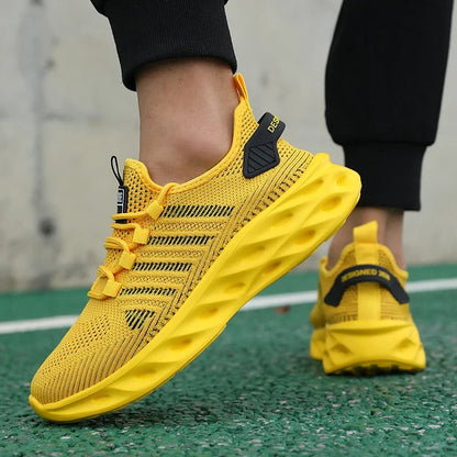 Effortless Mesh Fashion Sneaker for Women with Lace Up Chunky Sole Sporty Style