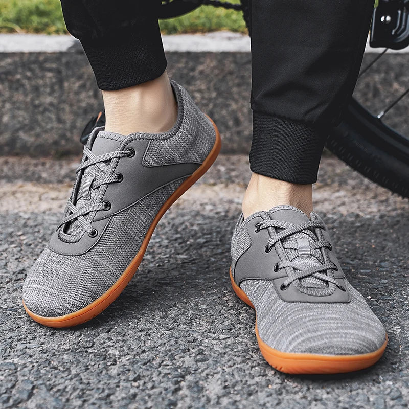 Effortless Mesh Fashion Sneaker for Women with Lace Up Low Top Contrast Sole Casual Style