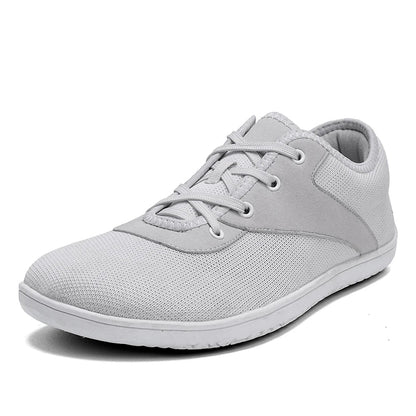Effortless Mesh Fashion Sneaker for Women with Lace Up Low Top Contrast Sole Casual Style