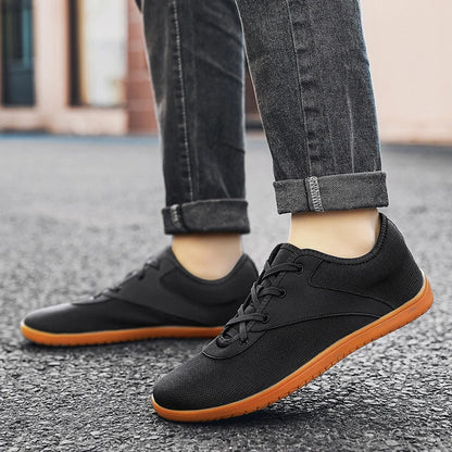 Effortless Mesh Fashion Sneaker for Women with Lace Up Low Top Contrast Sole Casual Style