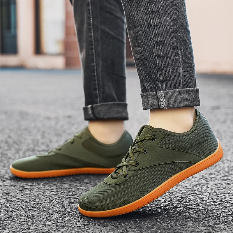 Effortless Mesh Fashion Sneaker for Women with Lace Up Low Top Contrast Sole Casual Style
