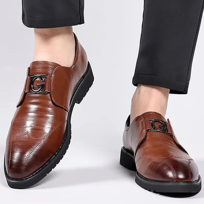 Elegant Leather Monk Strap Loafer for Women with Wingtip Brogue Pointed Toe Buckle Style